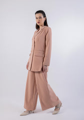 Double-Breasted Longline Blazer