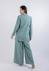 Double-Breasted Longline Blazer