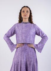 Cropped Crystal-Trimmed Top with Subtle Pattern