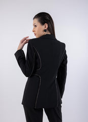 بليزر مزين باللون الفضي\ رزيلب نيزم نولاب يضفلا