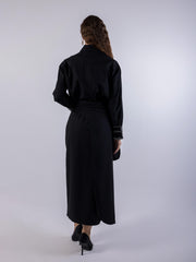 Embellished Metallic Asymmetrical Hem Shirt\قميص مطروح معدني غير متماثل