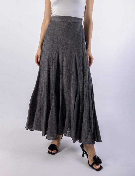 Flowy Textured Maxi Skirt