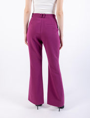 Flared Leg Solid Formal Trouser\ لاورس يمسر ميمصتب لجرأ ةعساو هداس