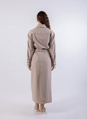 Overlap Knot Solid Maxi Skirt\ ةرونت يسكام ةداس ميمصتب ةطبر دقع لخادتم