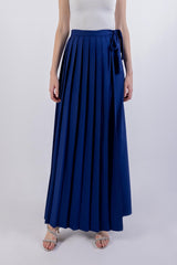 Pleated Solid Maxi Skirt\ ةرونت يسكام ةنيزم تايطب هداس