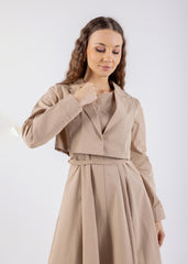 Lapel Detail Cropped Jacket