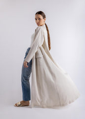 2465006-عباية ماكسي بقصّة بليزر