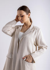 2465006-عباية ماكسي بقصّة بليزر