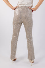 Shimmering Sequin Slim-Fit Pants