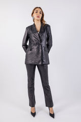 Shimmering Sequin Slim-Fit Pants