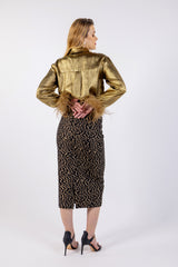 Elegant Animal Print Midi Skirt