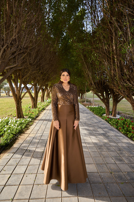 The Celestia Embellished Evening Dress