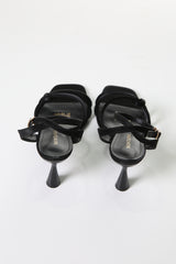 Elegant Twist Strap Heeled Sandals – Sleek Style for Any Occasion