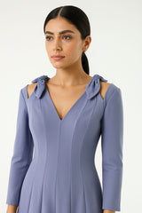 The Aurelia Sculpted Midi Dress - Montania Shop