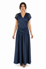 Aurélia Embellished Satin Maxi Dress