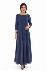 Noor Al Layali Embellished Pleated Maxi Dress