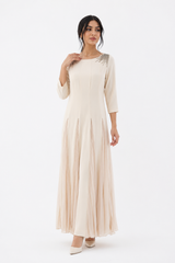 Noor Al Layali Embellished Pleated Maxi Dress