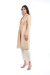 Tailored Longline Blazer Jacket with Button Detail