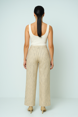 Wide-Leg Pants with Thread Details