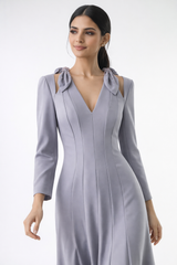 The Aurelia Sculpted Midi Dress