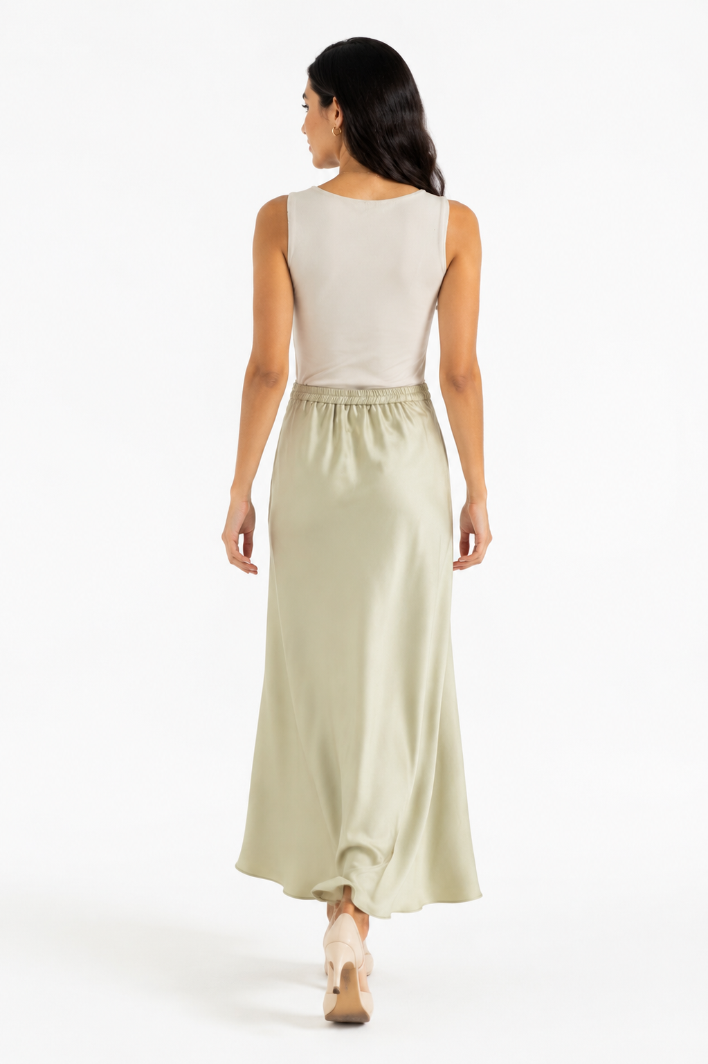 Lustre Satin Maxi Skirt - Montania Shop