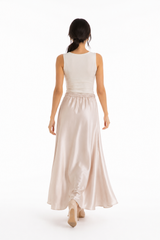 Lustre Satin Maxi Skirt - Montania Shop