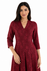 Celeste Embellished Lace Midi Dress
