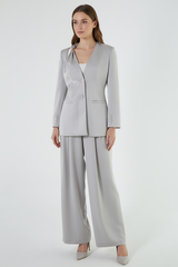 Structured Tailored Jacket with Signature Pin Detail