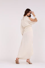 تنورة ماكسي سادة ذات خصر مطوي