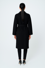 Women’s Double-Breasted Belted Long Coat