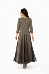 Noor Al Layali Embellished Pleated Maxi Dress
