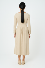 Women’s V-Neck Cashmere-Feel Midi Dress