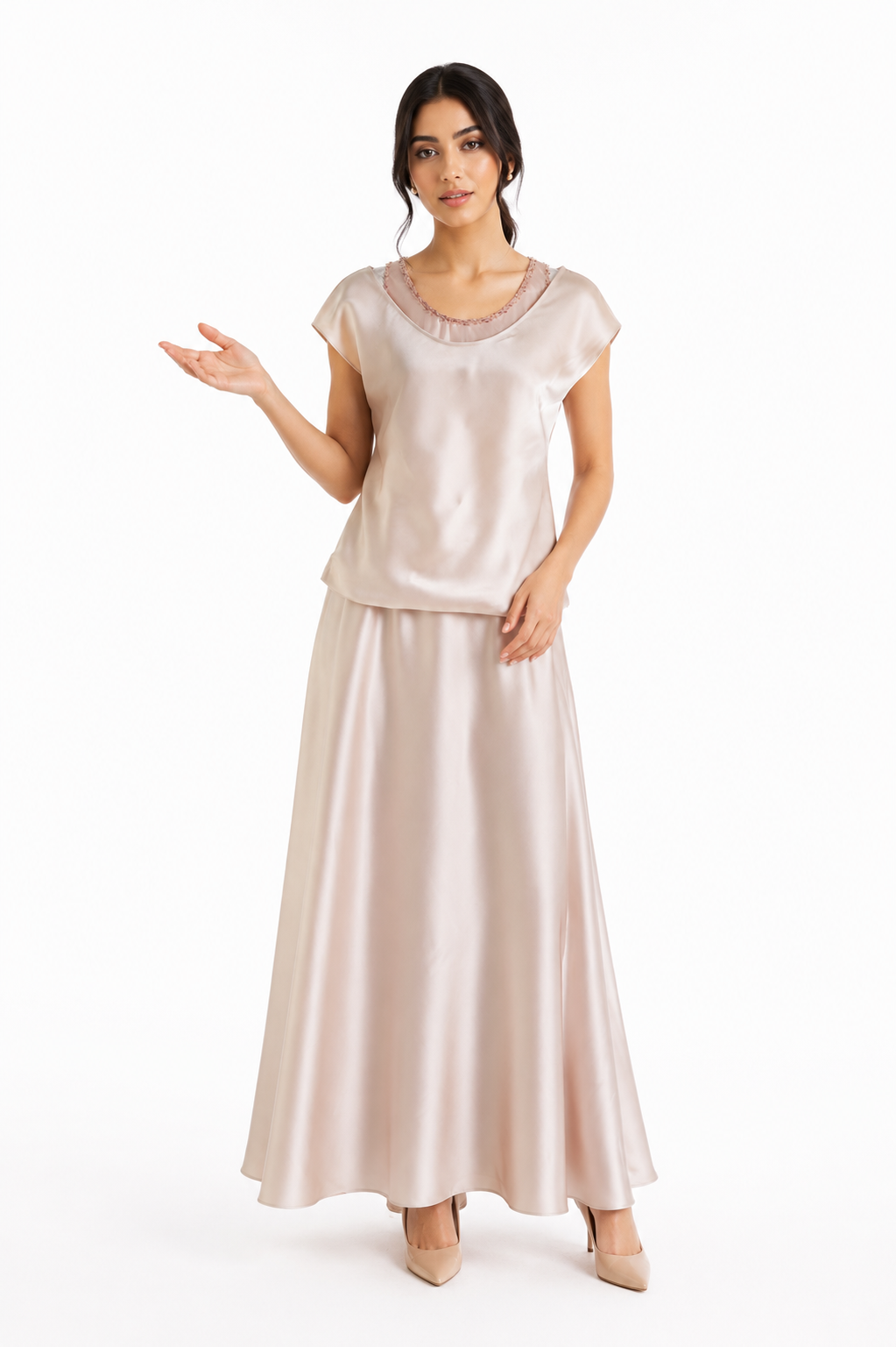 Lustre Satin Maxi Skirt - Montania Shop