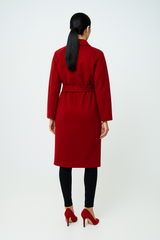 Women’s Double-Breasted Belted Long Coat