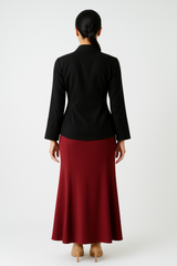 Wrap-Front Blouse with Soft Shawl Collar - Montania Shop
