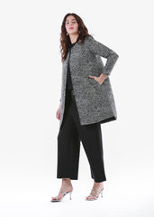 2333008- Printed Jacquard Jacket - Montania Shop