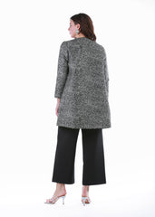 2333008- Printed Jacquard Jacket - Montania Shop