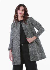 2333008- Printed Jacquard Jacket - Montania Shop