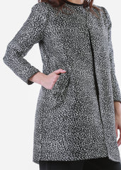 2333008- Printed Jacquard Jacket - Montania Shop