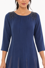 Noor Al Layali Embellished Pleated Maxi Dress
