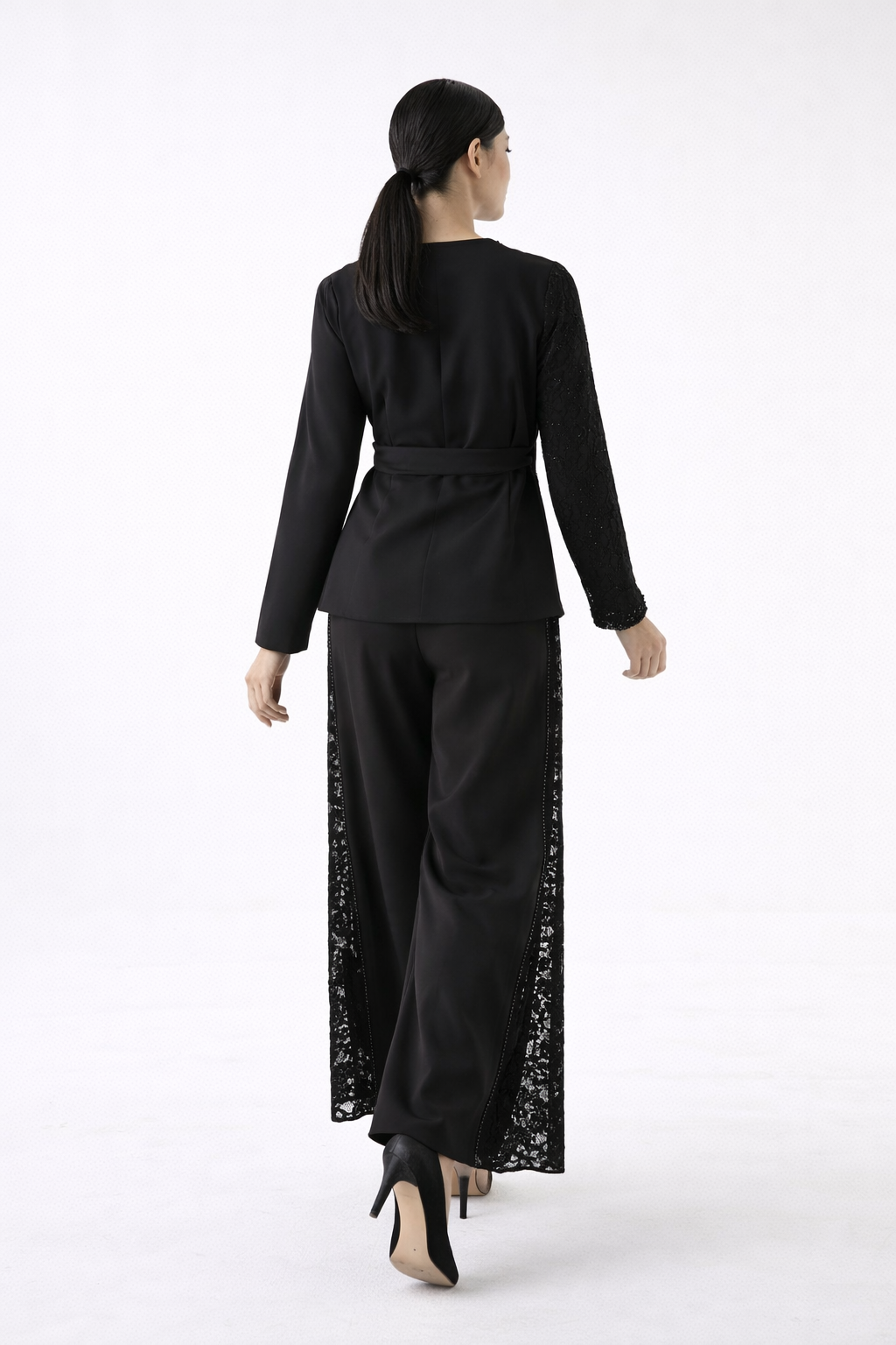 The Seraphine Lace-Wrap Blouse - Montania Shop