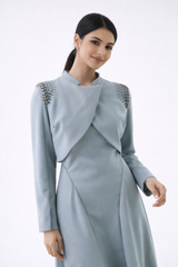 Embellished Cropped Overlay Jacket - Montania Shop