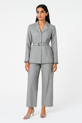 بنطال واسع الساقين بنقشة خفيفة