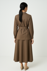 تنورة ميدي واسعة كلاسيكية