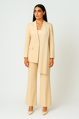 Elegant Wide-Leg Pants with Satin Side Detail