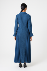 طقم مكون من قطعتين بتصميم مكسّر (فستان بلا أكمام + كارديغان)