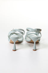 صندل بكعب أنيق بتصميم الحبال الملتوية – أناقة عصرية لكل المناسبات