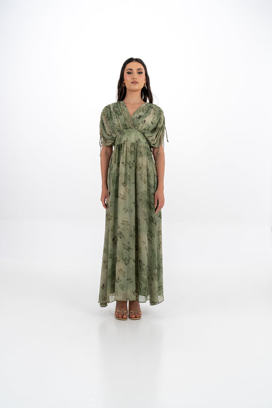 Soft Drape Floral Maxi Dress