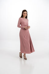 Ruched Matte Midi Dress