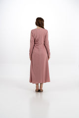 Ruched Matte Midi Dress